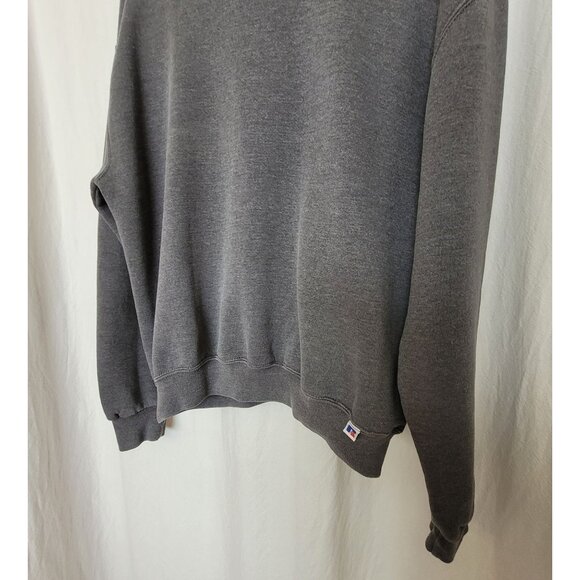 Y2K Russell Athletic Mens Dark Gray Crewneck Sweatshirt Size M? READ Grunge - Picture 2 of 7
